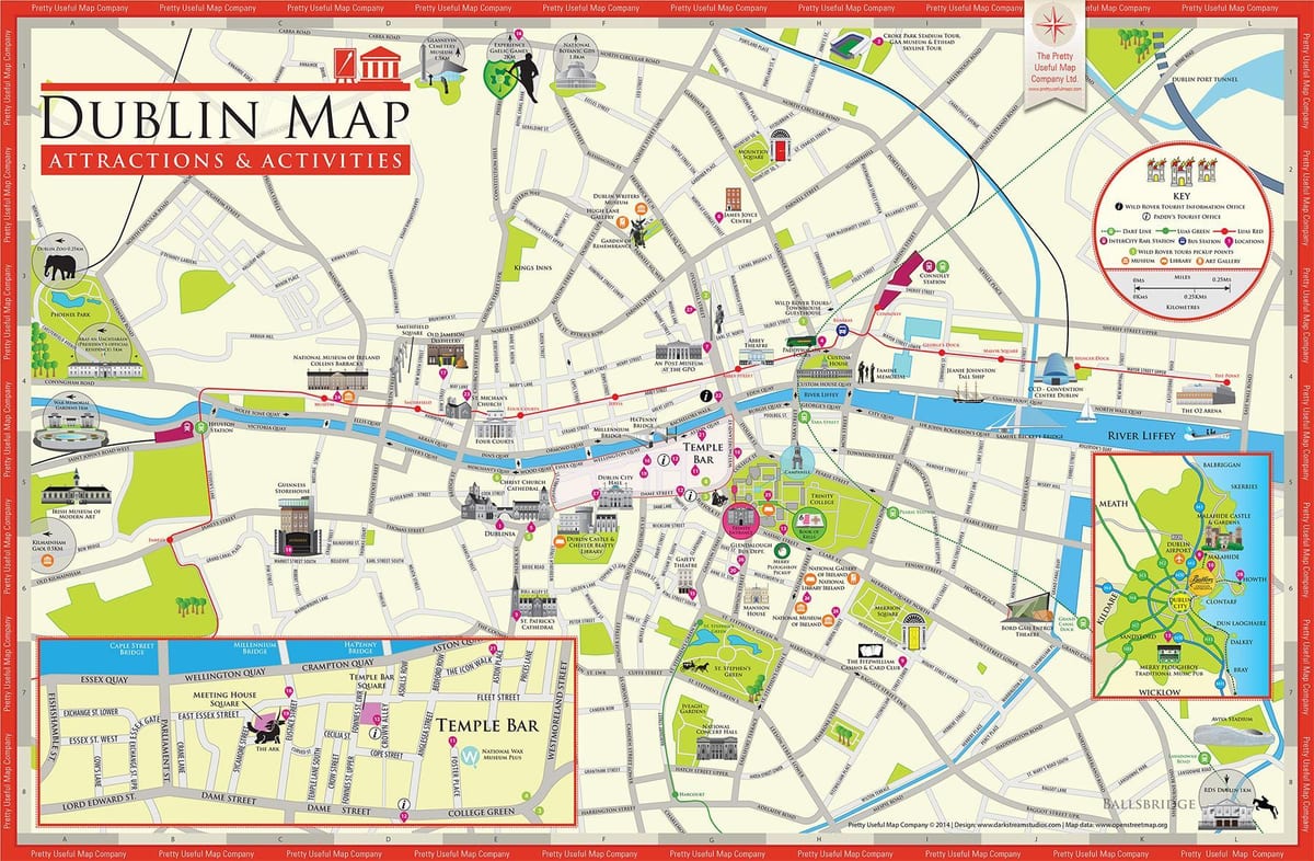 வரைபடம் அயர்லாந்து tourist attractions