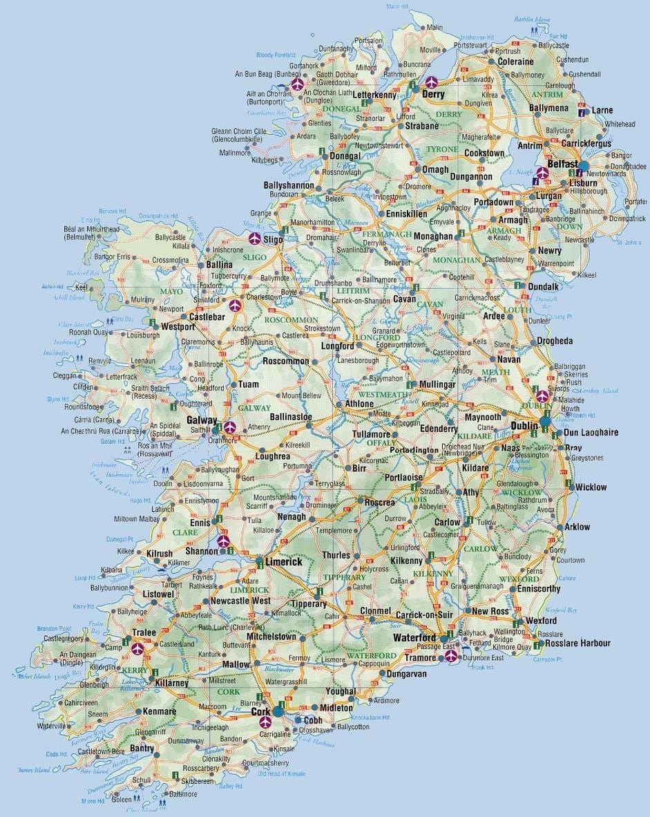 ஒரு வரைபடம் அயர்லாந்து