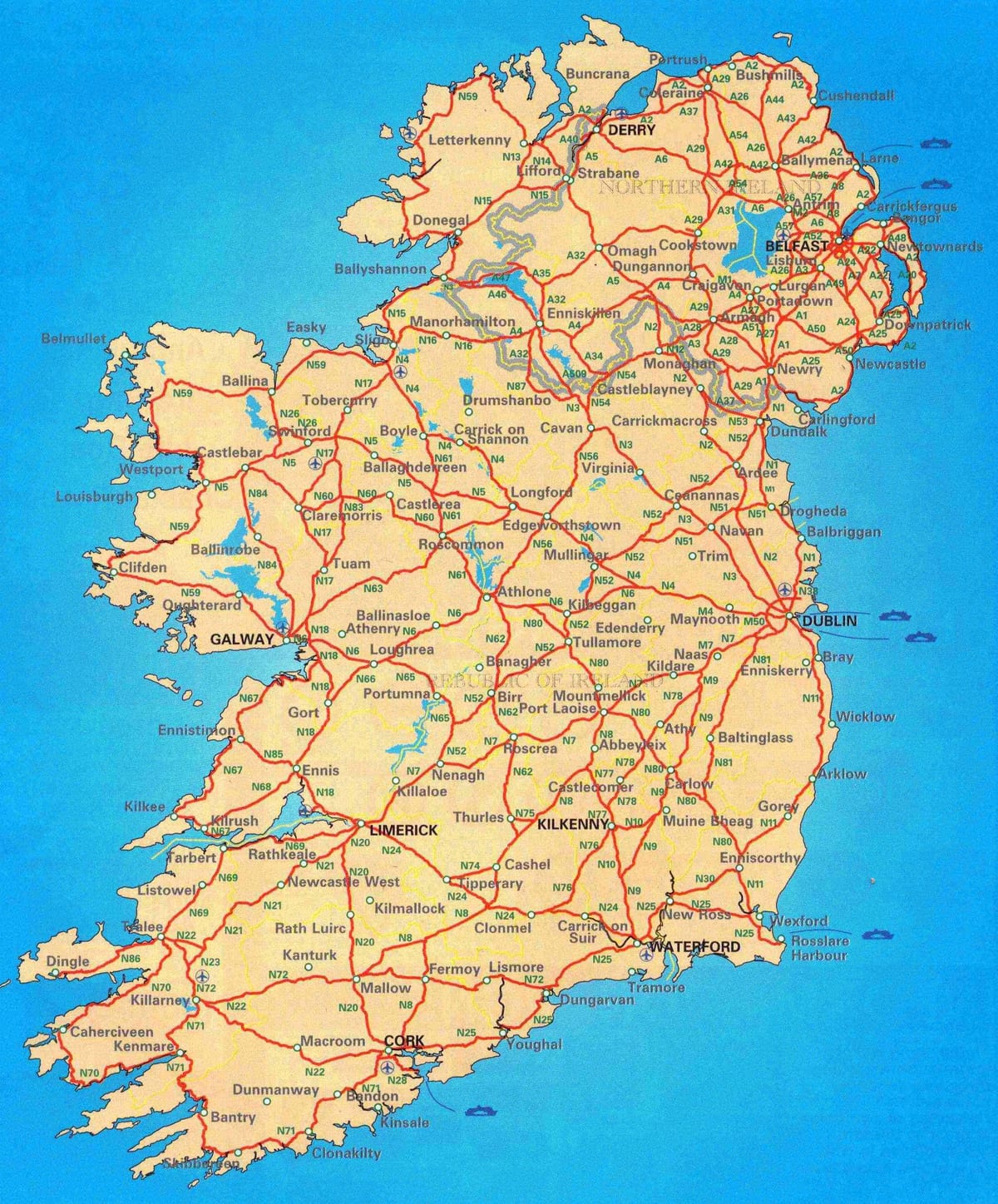 வரைபடம் eire மாவட்டங்கள்
