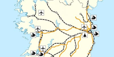 வரைபடம் அயர்லாந்து போக்குவரத்து