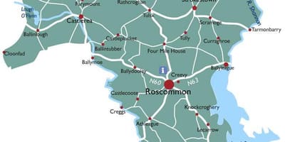 வரைபடம் உள்ளூரில் roscommon அயர்லாந்து