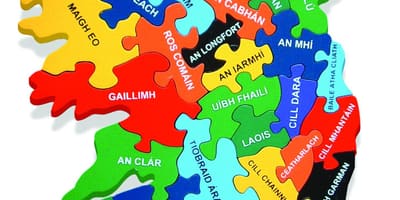 வரைபடம் வரைபடம் அயர்லாந்து என gaeilge